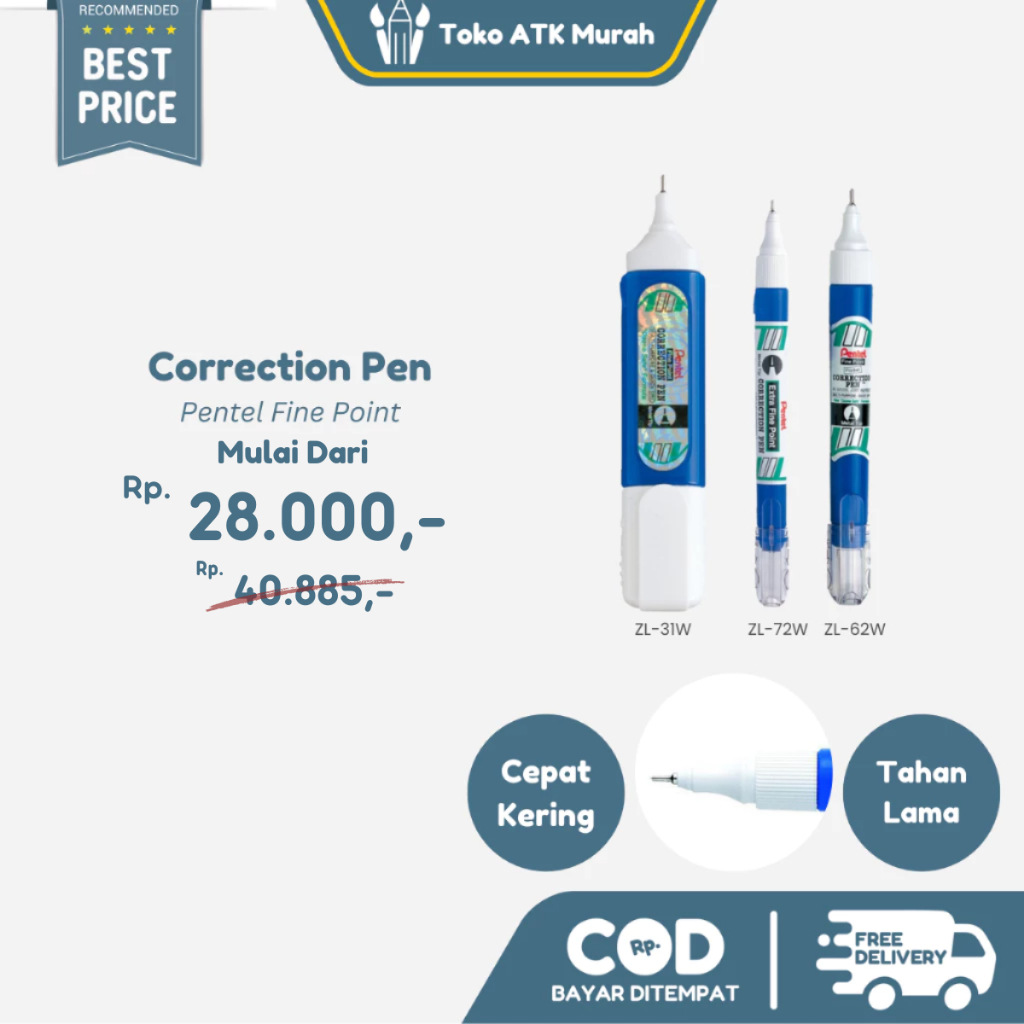 

ATK9 Correction Pen Pentel ZL 72W / ZL 62W / ZL 31W