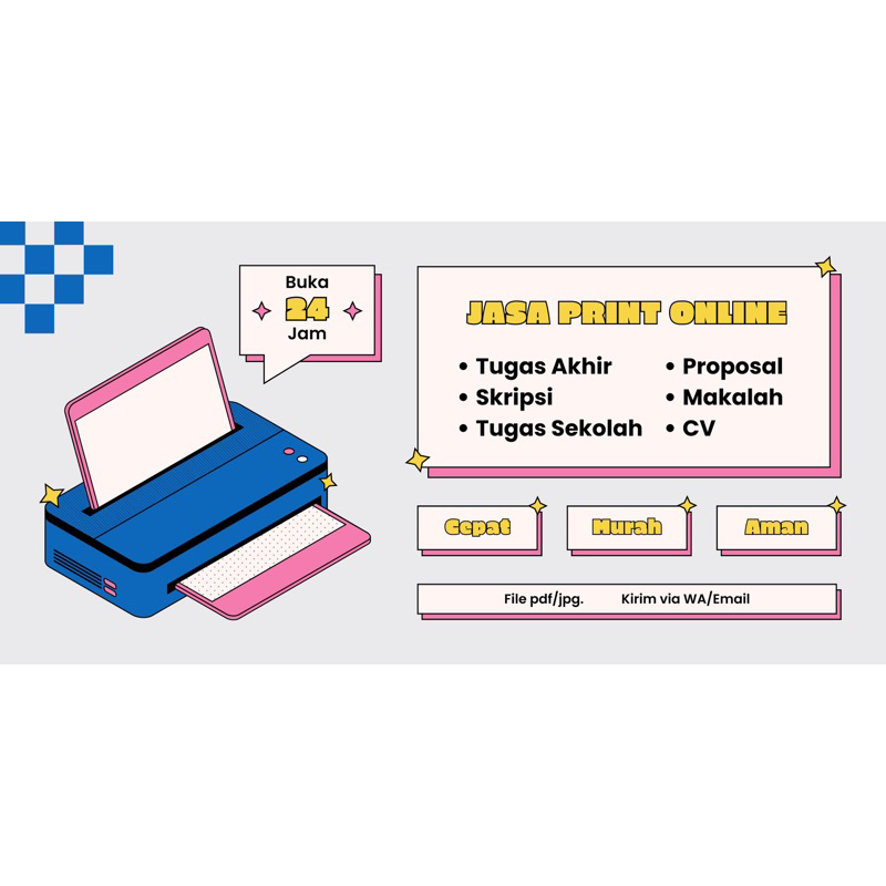 

JASA PRINT HVS 75gsm A4 F4 A5 B5 (Minimal order 50pcs)