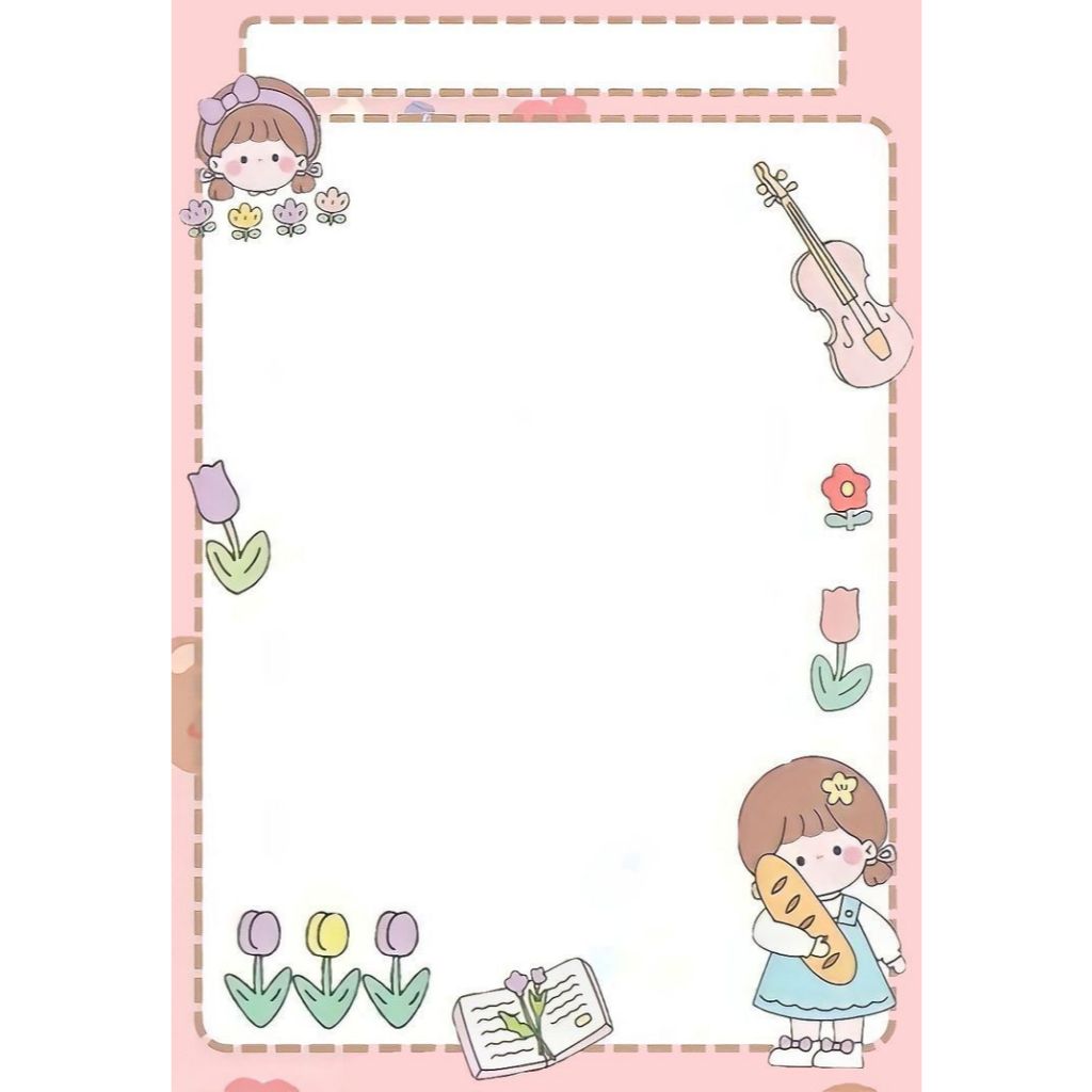

50 Lembar Custom Memopad / Memo Paper / Note Pad / Note Paper Lucu, Aesthetic, Korean Stye - Cute Girl