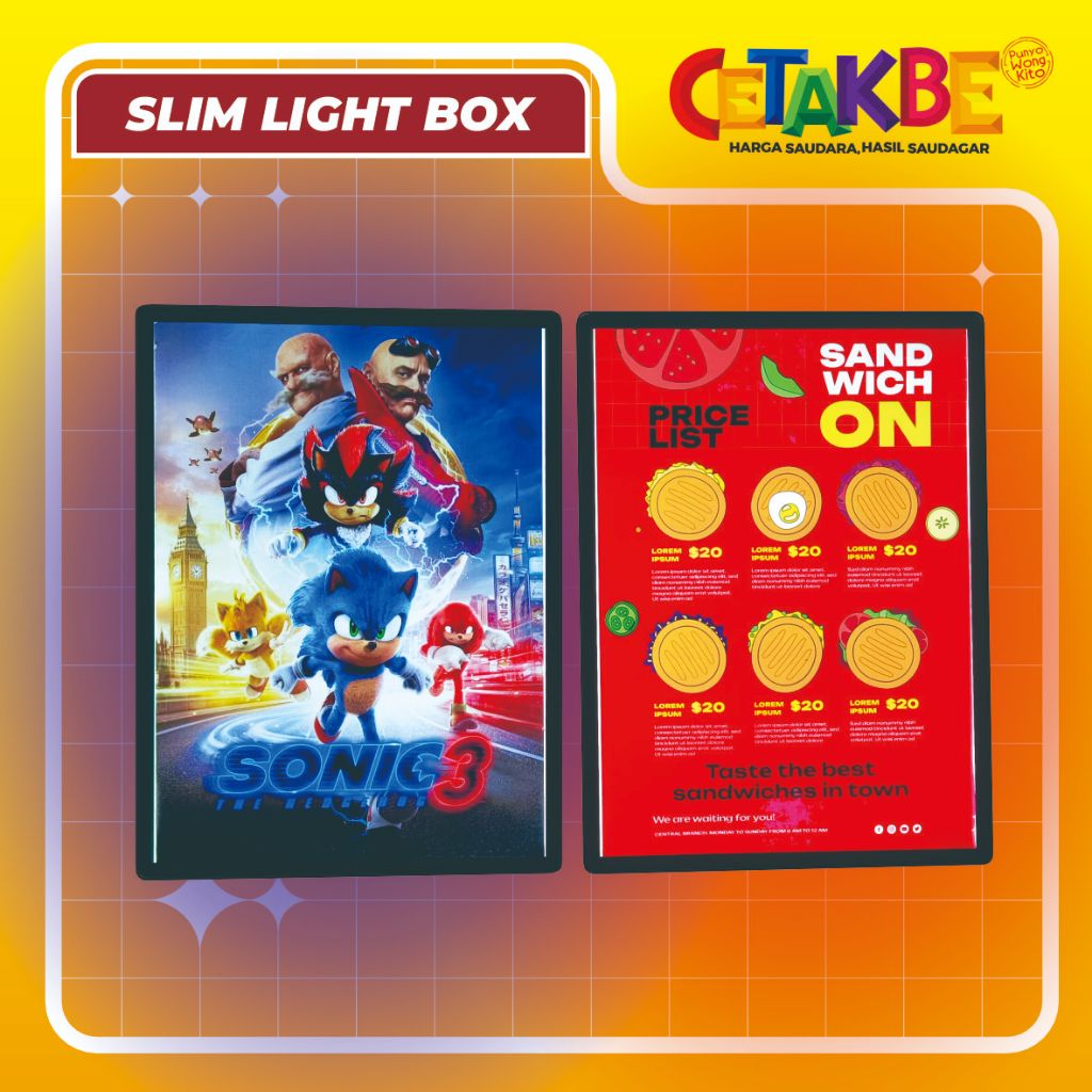 

LED MENU DISPLAY / LED BOX / LED MENU BOARD CAFE / SLIM LIGHT BOX / LIGHT BOX / SIGNAGE / DISPLAY / NEON BOX / LIGHT BOX