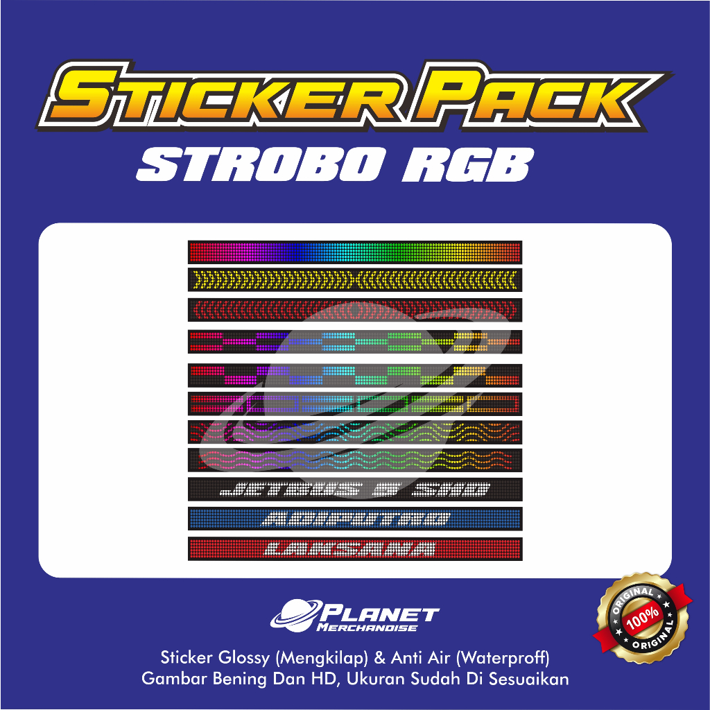 Stiker Strobo miniatur Bis Basuri Isi 11