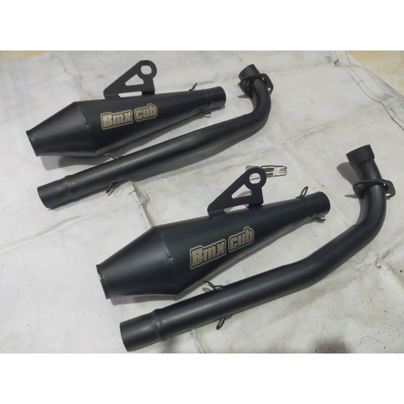 knalpot racing BMX CUB black series, Vega Jupiter smash grand supra blade