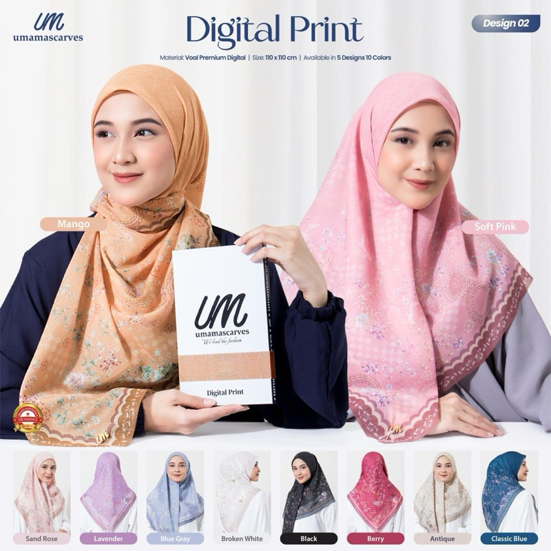 UMAMA MOTIF BOX SEGI EMPAT / SEGI EMPAT UMAMA / UMAMA BOX / HIJAB SEGI EMPAT