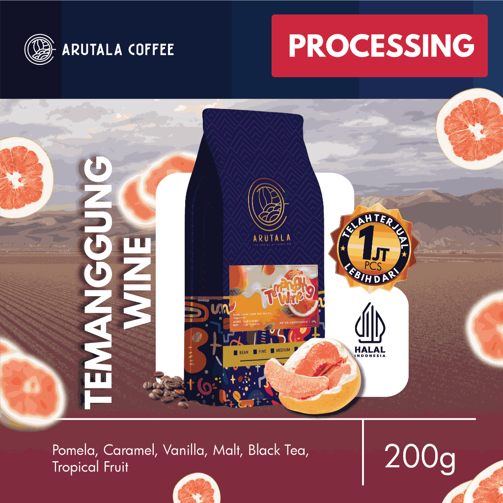 

ARUTALA Kopi Robusta Temanggung Wine 200 gram