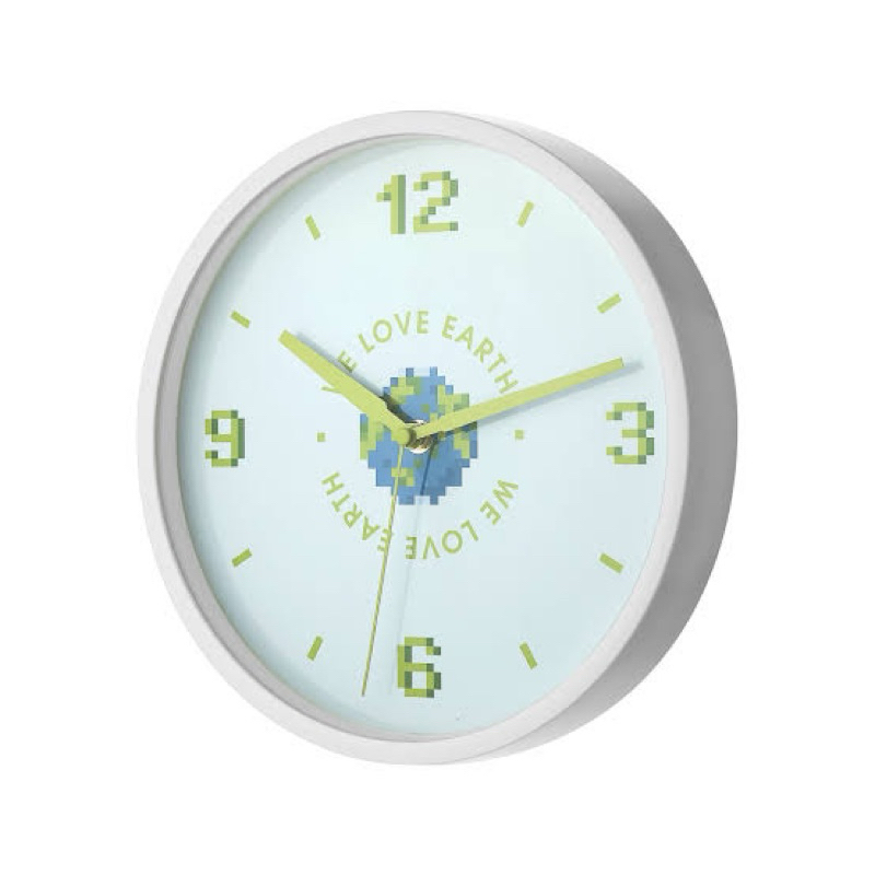 Miniso Wall Clock I Love Earth / Jam dinding