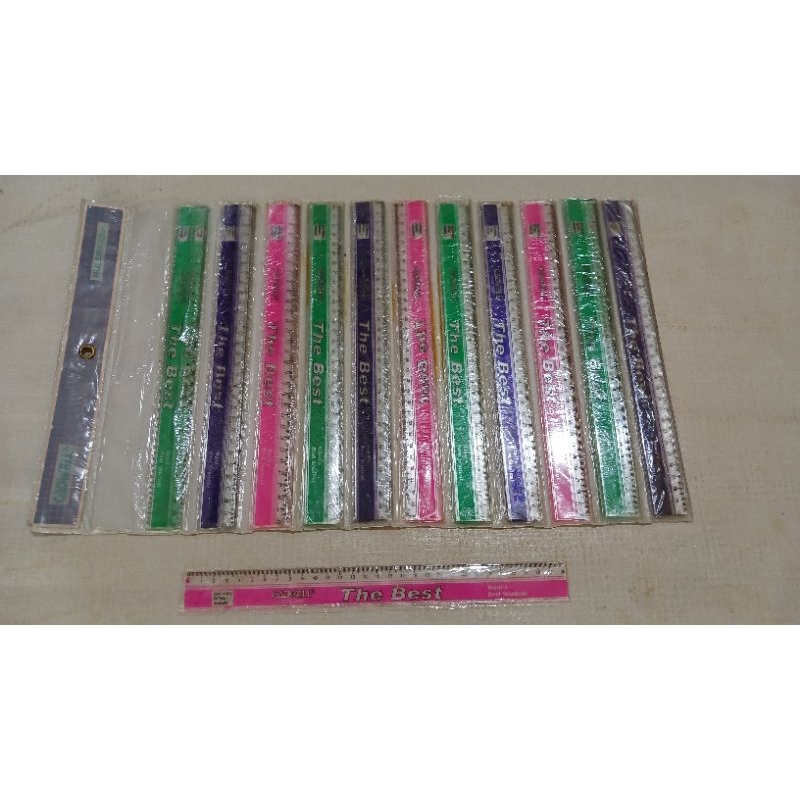 

3 LUSIN ( 36 PCS) Penggaris plastik mika 30 cm