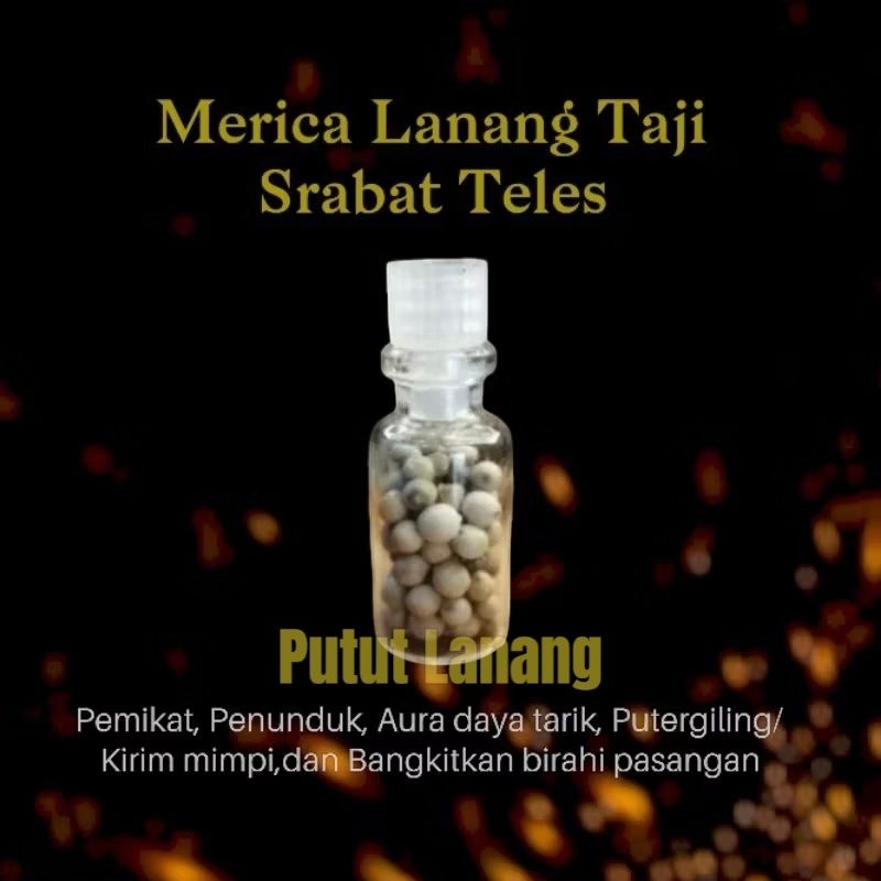 Merica Lanang Taji Srabat Teles - Botol 3ml Isi Merica