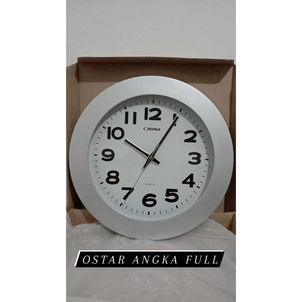 JAM DINDING OSTAR MESIN SILENT ( TIDAK BUNYI )