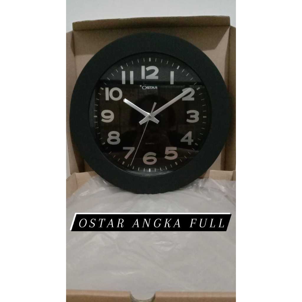 JAM DINDING OSTAR MESIN SILENT ( TIDAK BUNYI )