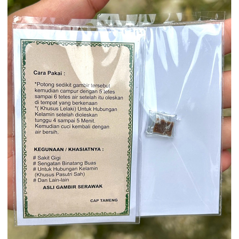 gambir serawak padat asli tahan lama kualitas super cap temeng