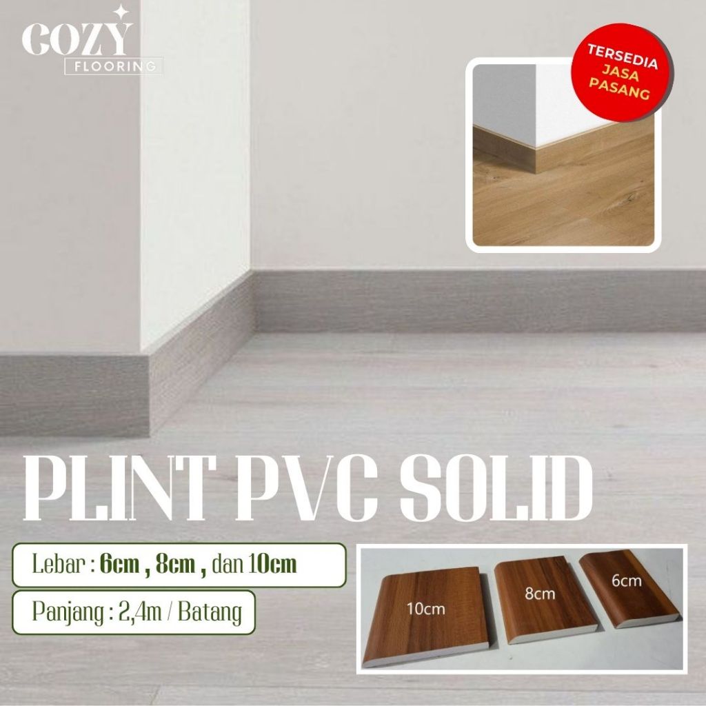 List plint pvc solid | plint lantai anti rayap | skirting warna custom