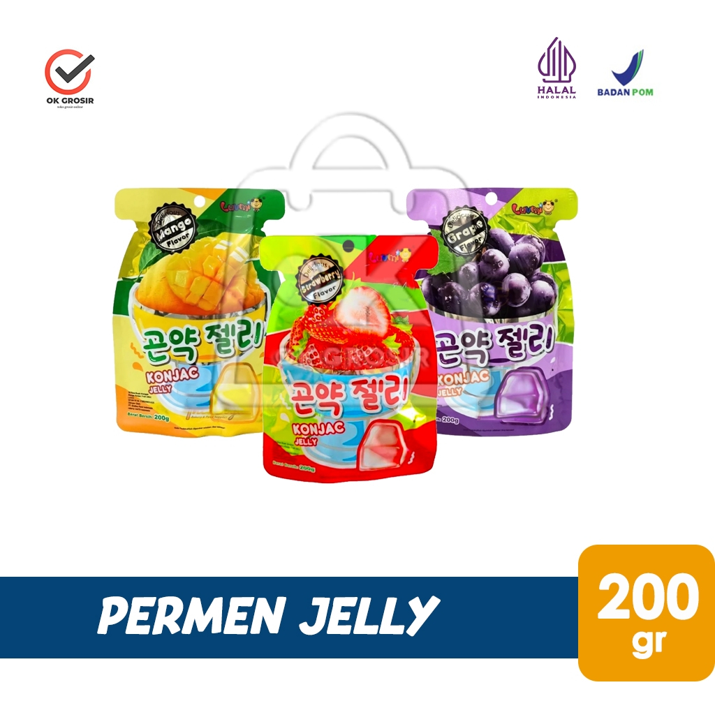 

Permen Jelly Konjac LUVMI Fruit Jelly Jeli Rasa Buah (200 gr)