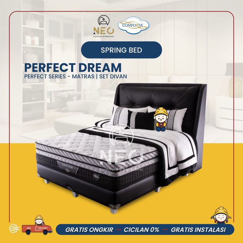 NEO - SPRINGBED COMFORTA PERFECT DREAM LATEX  FULLSET KASUR AJA  MATRASS ONLY  SET DIVAN RANJANG TEM