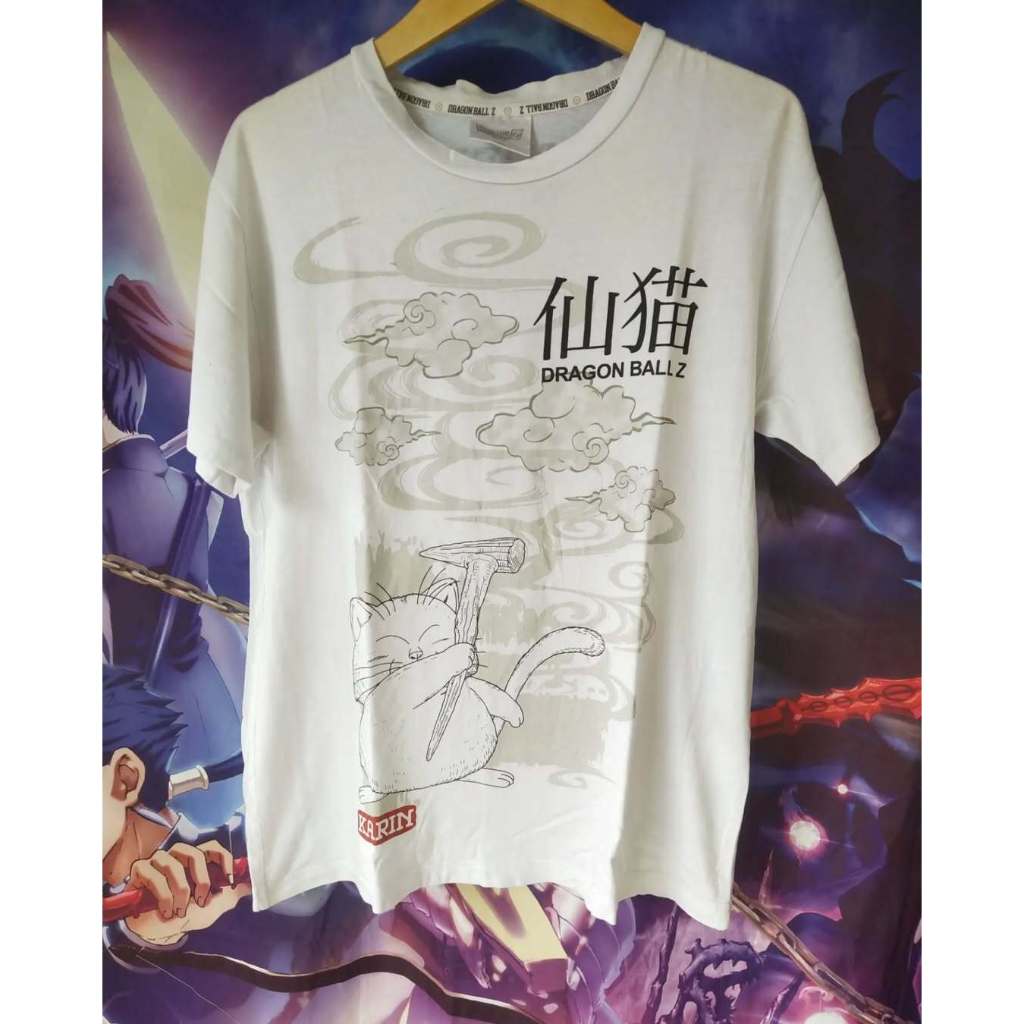 Dragon Ball Karin White Big Print Official Anime Tee Kaos Tshirt Original Second Merch Japan Korea B