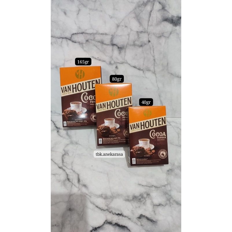 

Van Houten Cocoa Powder 165gr & 80gr$40gr