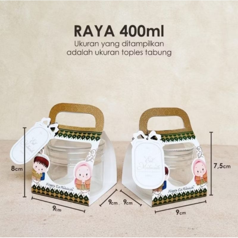 

(Isi 10pcs) Kotak Lebaran Idul Fitri 1 Jar 400ml