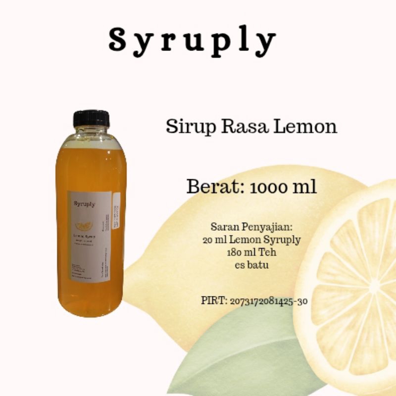 

Syruply Lemon 1000 ml - Sirup Rasa Lemon