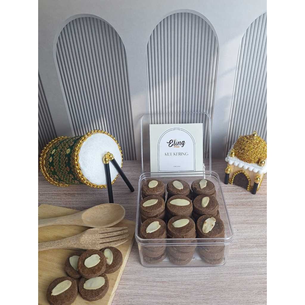 

Kue Kering Chocolate Coklat almond Cookies Premium Cocok untuk Hampers Hari Raya Le