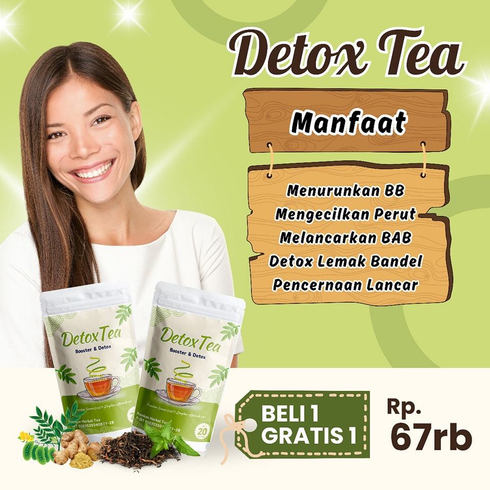 

Slimming Tea Detox Teh 1 Paket Premium Herbal Tea - Teh Herbal Untuk Kesehatan Melancarkan Pencernaan