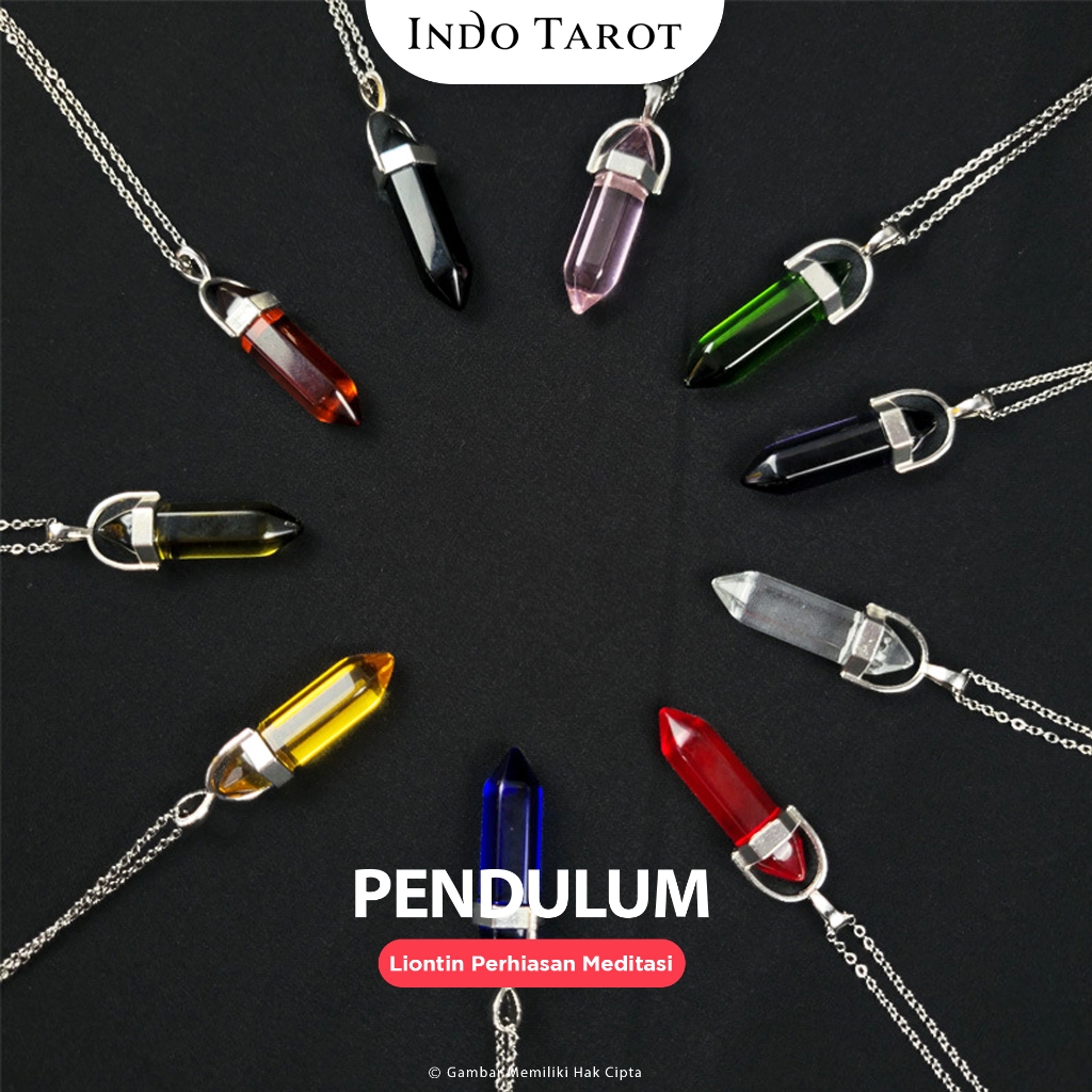 Kalung Meditasi Pendulum Kristal - Liontin Batu Permata