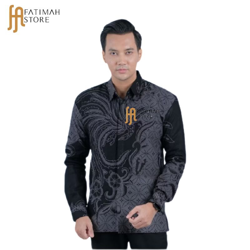 Batik Pria Modern - FA Batik - Pria Modern Lengan Panjang Slim Fit Premium