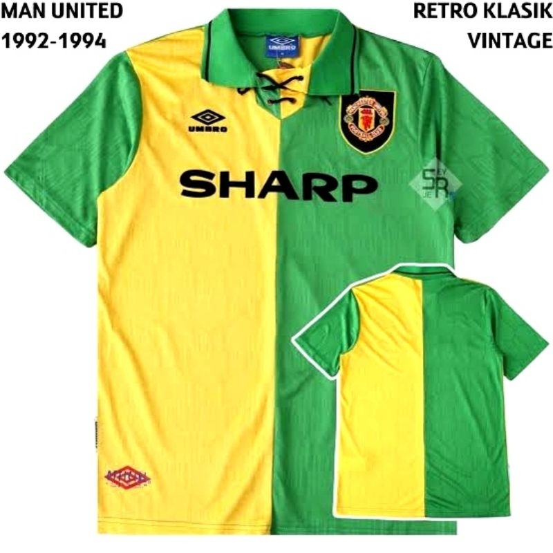 Jersey MU 3rd 1992 1994 Green Yellow Grade Ori