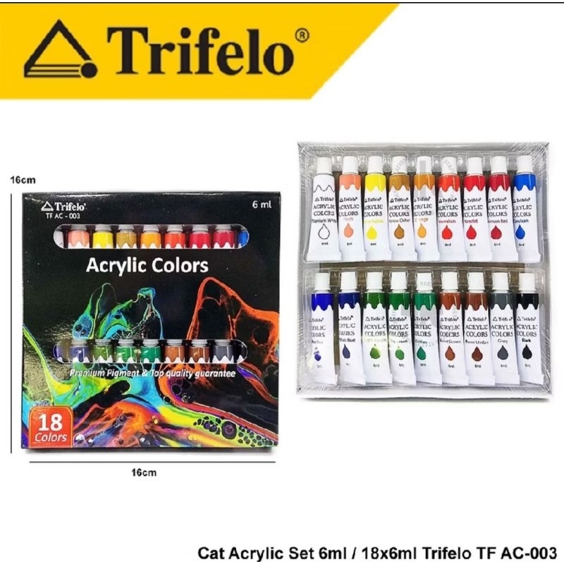 

Trifelo Cat Acrylic Set 6ml TF AC-003 (18 Warna)