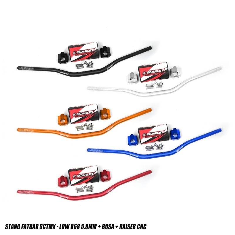 Stang Scarlet 5,8mm fatbar raiser busa low stang motor universa premiunl