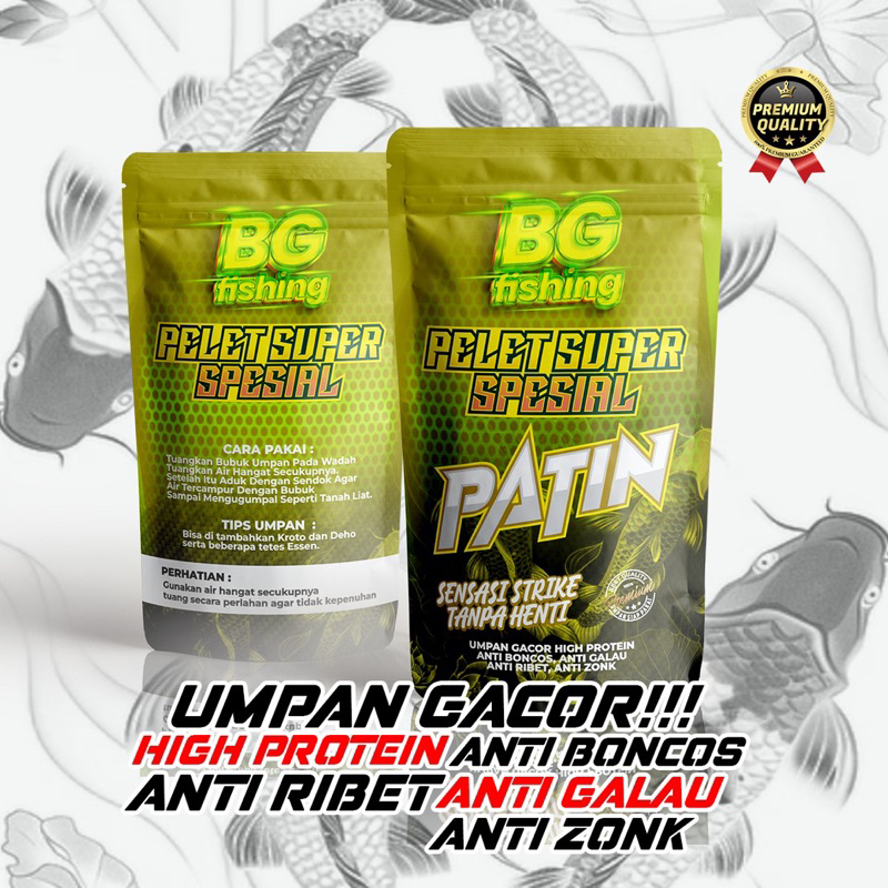 Pelet BG Fishing Pelet Super Spesial Racikan Aroma Amis,Minyak Ikan,Wangi,Udang Umpan Ikan Patin