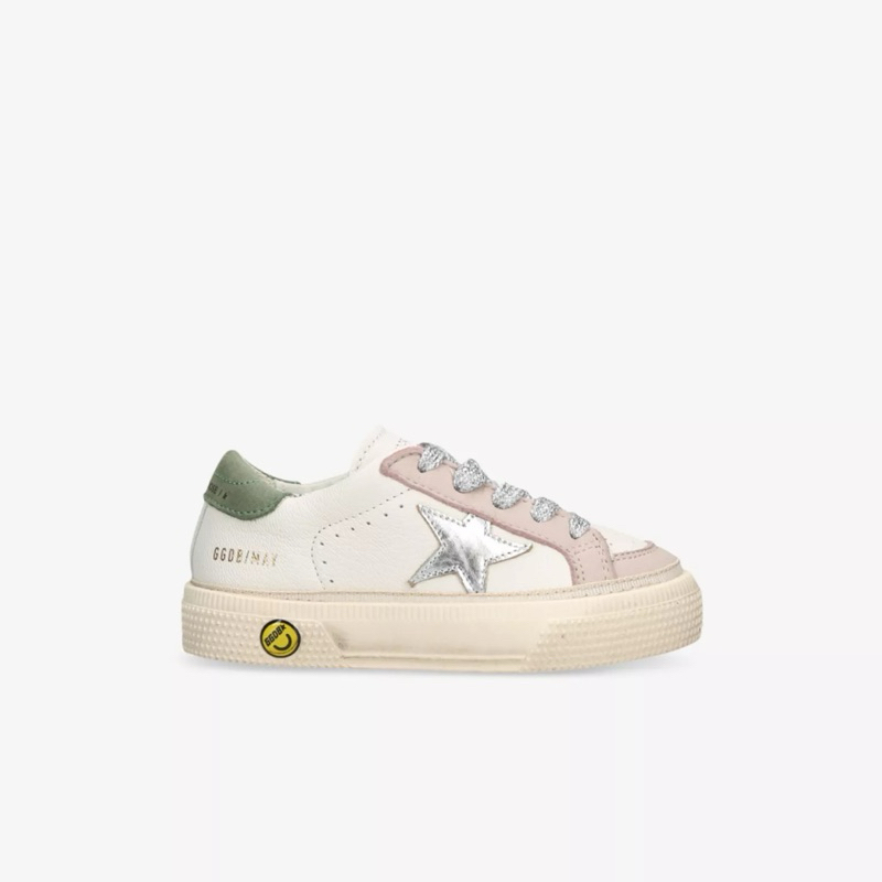 GOLDEN GOOSE Kids' May Star-Appliqué Leather Low-Top Trainers/sepatu sneaker anak perempuan girl sho