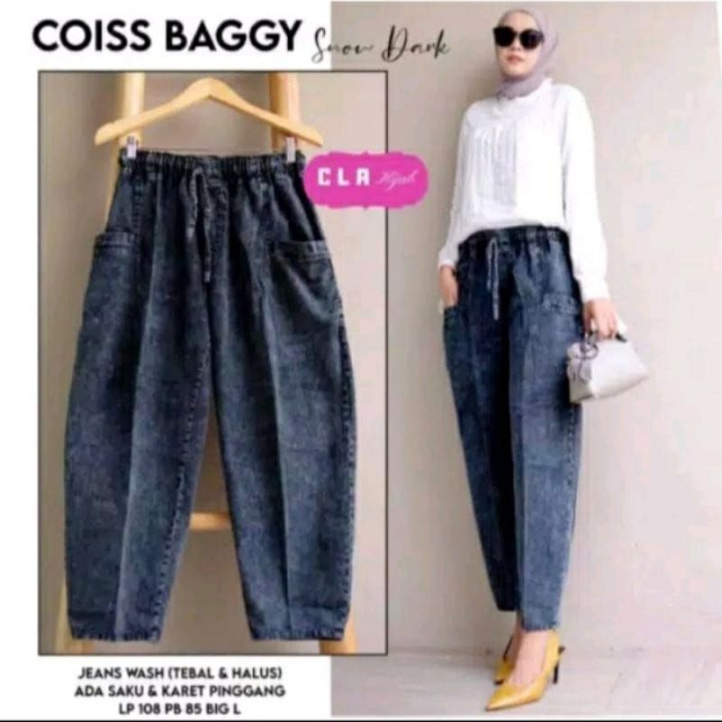 Celana Jumbo Wanita Jeans Baggy Premium Murah Baggy Jumbo