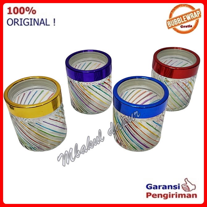 Toples Rainbow Dan pelangi Toples Kaca satuan Toples Lebaran Set Kedap Udara Per PC