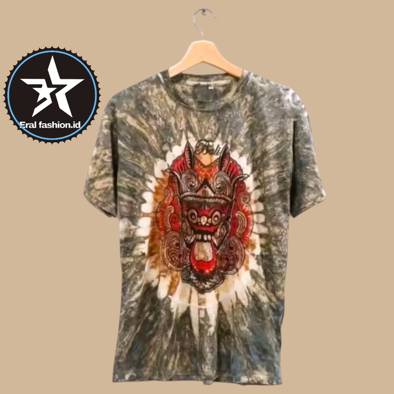Eral Fashion.Id Kaos Pria Laki Bali Motif Lukis Abstrak Premium Bahan Rayon Santai Jumbo"