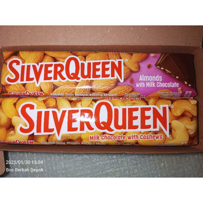 

Coklat Silverqueen Silver Queen 55gram Almond & Mede