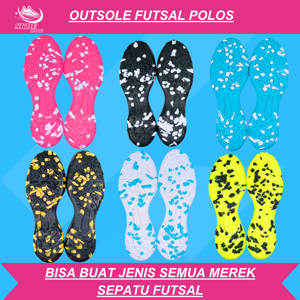 OUTSOLE SEPATU FUTSAL GERIGI CORAK BINTIK - Bawahan Telapak Sepatu Premium Terbaru Bisa COD