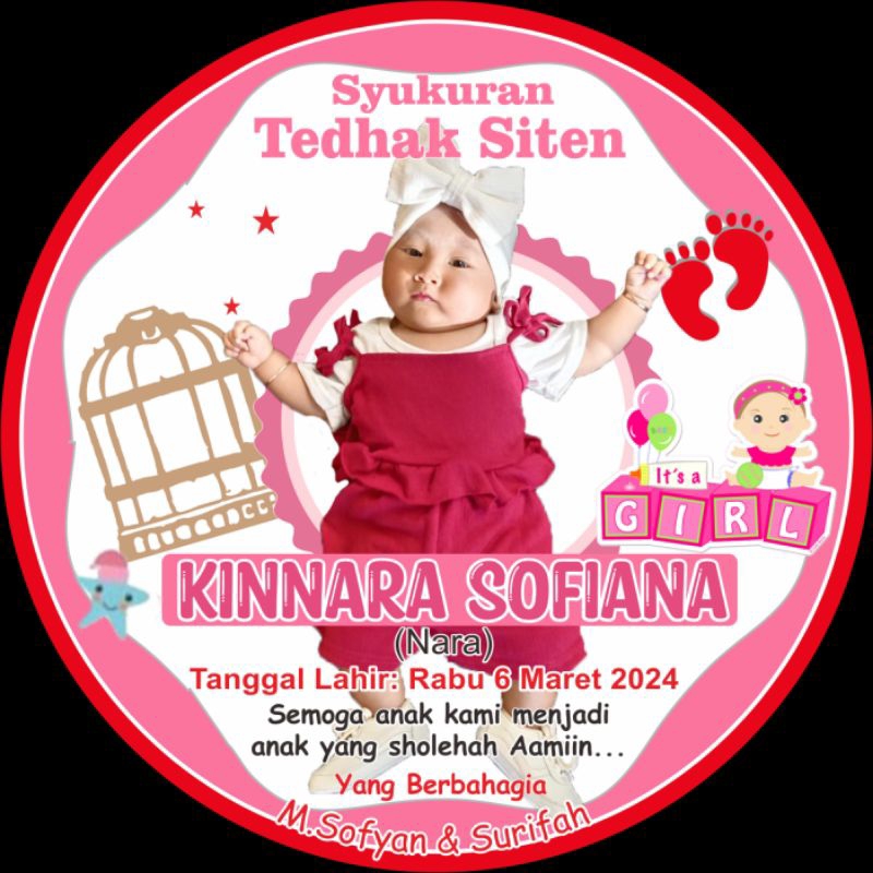 

stiker tedak Siten/turun tanah tinggal ditempelkan request foto anak