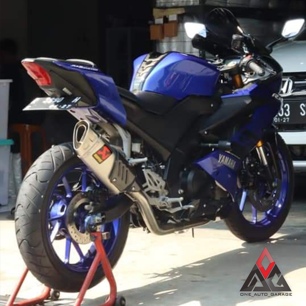 KNALPOT RACING IMPORT TAIWAN AKRAPOVIC EVOLUTION LINE FULL SYSTEM HIGH MOUNTING FOR R15 V3 / V4 /R15