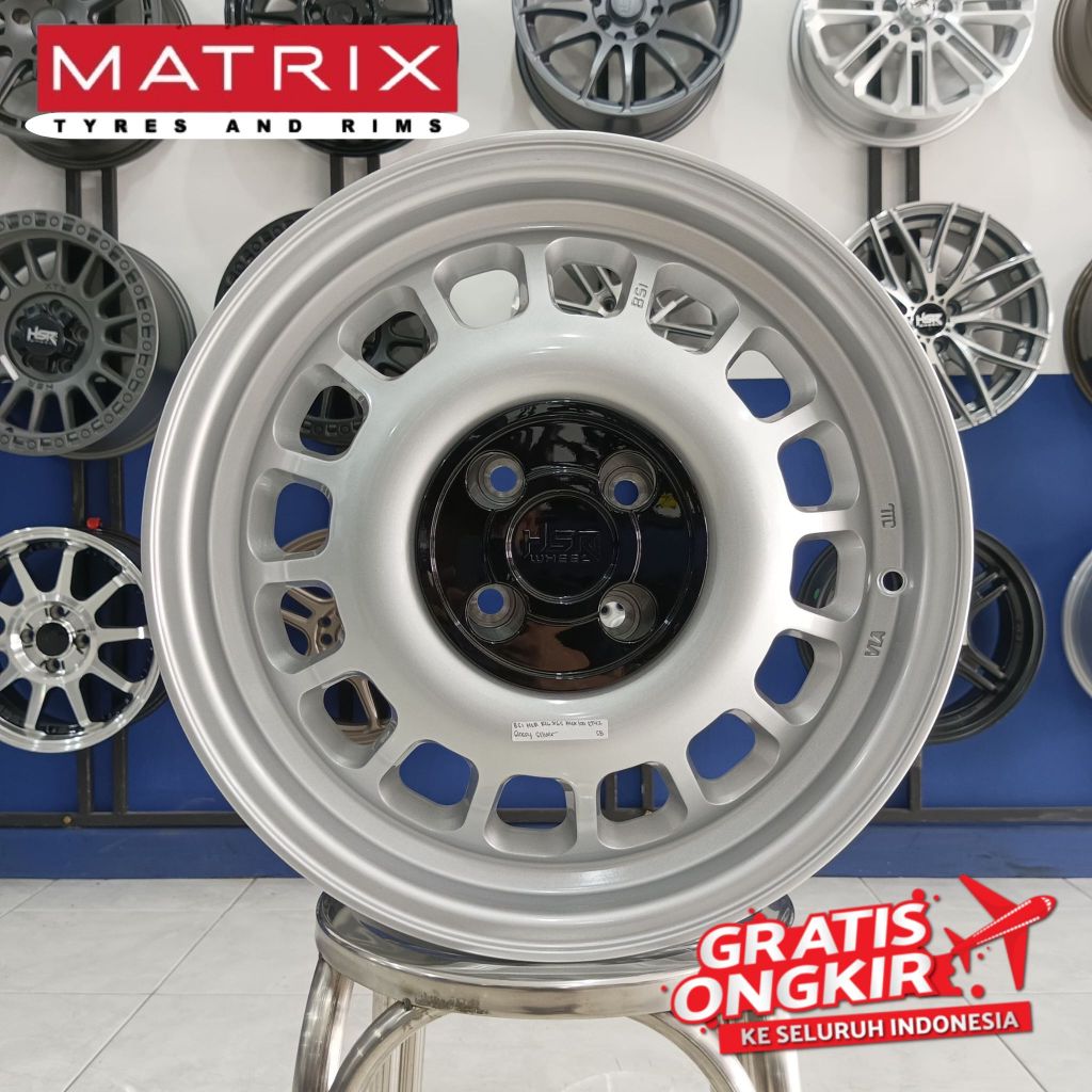 VELG MOBIL RING 16X6,5 HOLE 4X1OO VELG RACING HSR TYPE BSI