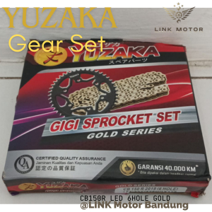 YUZAKA Gear Set (CB150R LED 6HOLE GOLD) - 100% Original