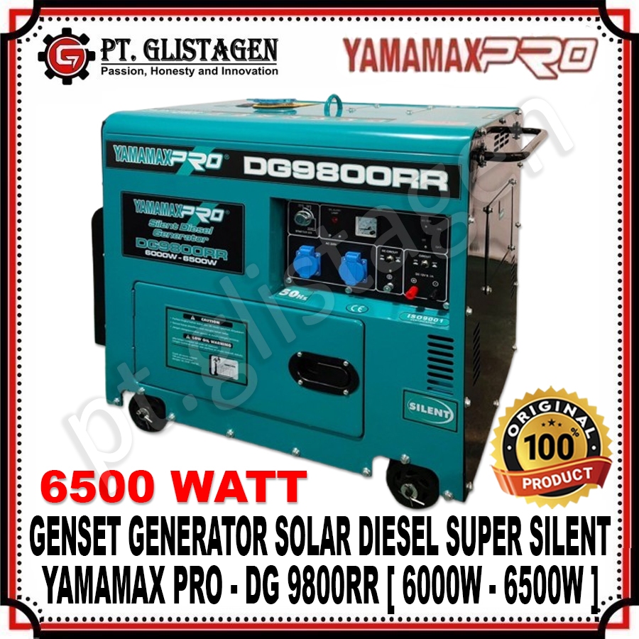 YAMAMAX PRO DG9800RR Genset Generator Diesel Sollar Super Silent 5000 Watt - 6500 Watt DG9800RR Gens