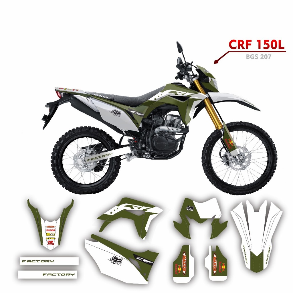 decal crf 150l putih ungu
