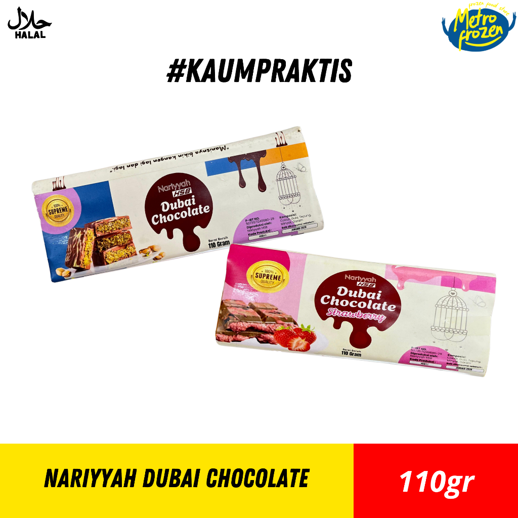 

NARIYYAH Dubai Chocolate Pistacio & Strawberry 110gr