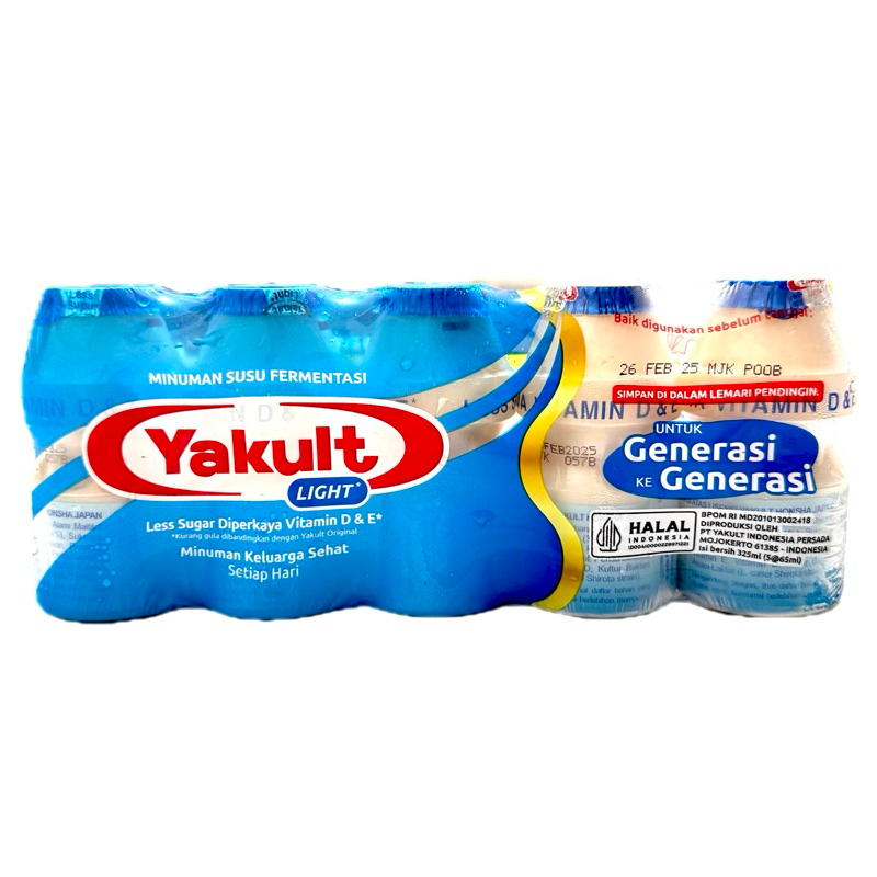 

Yakult Light Less Sugar 5 botol x 65ml