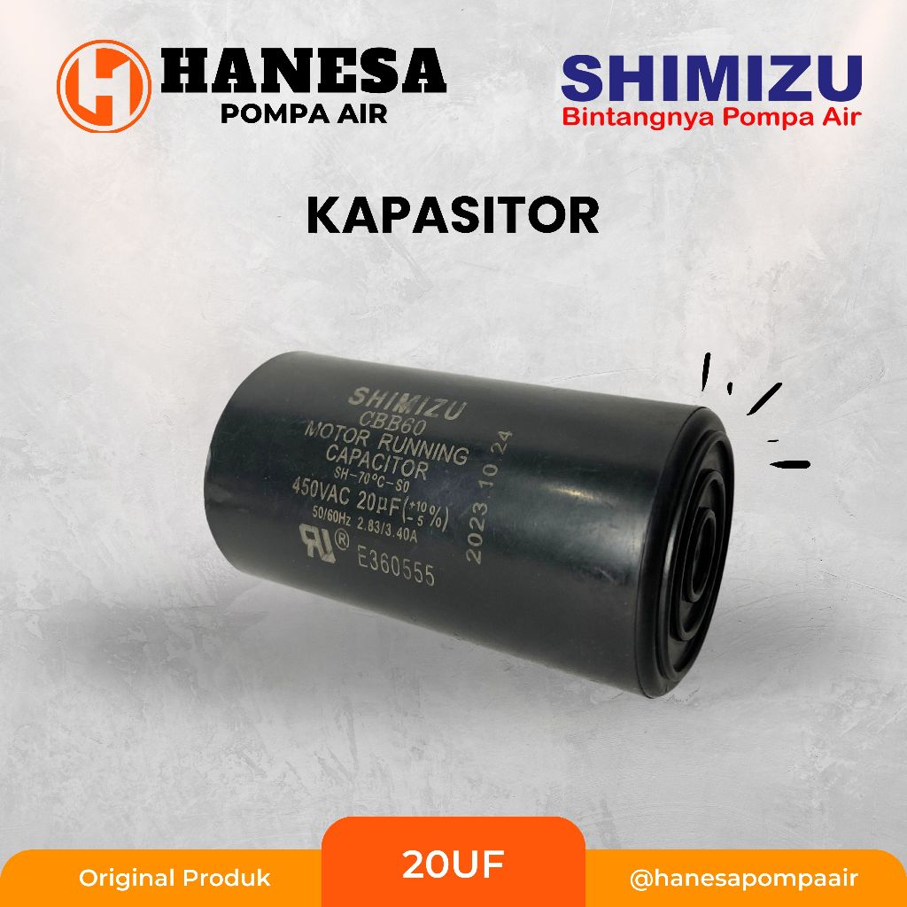 KAPASITOR SHIMIZU 20 UF / SHIMIZU CAPACITOR 20 UF