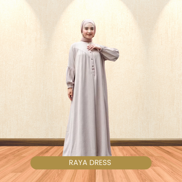 Raya dress gamis basic terlaris olivia mj