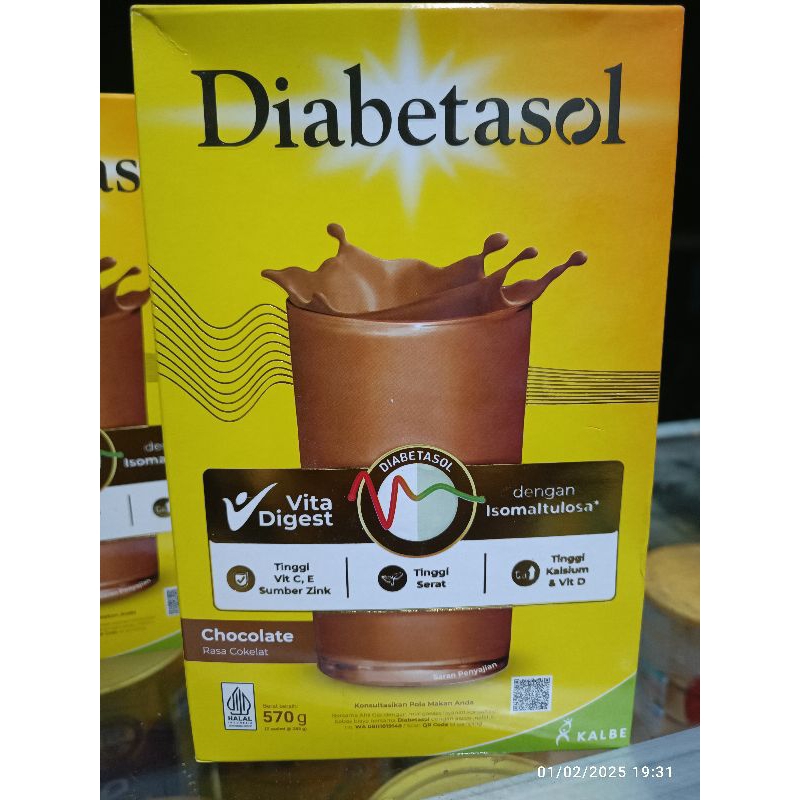 

Diabetasol Vita Digest Rasa Cokelat/Vanila/Cappucino Ukuran 570gr