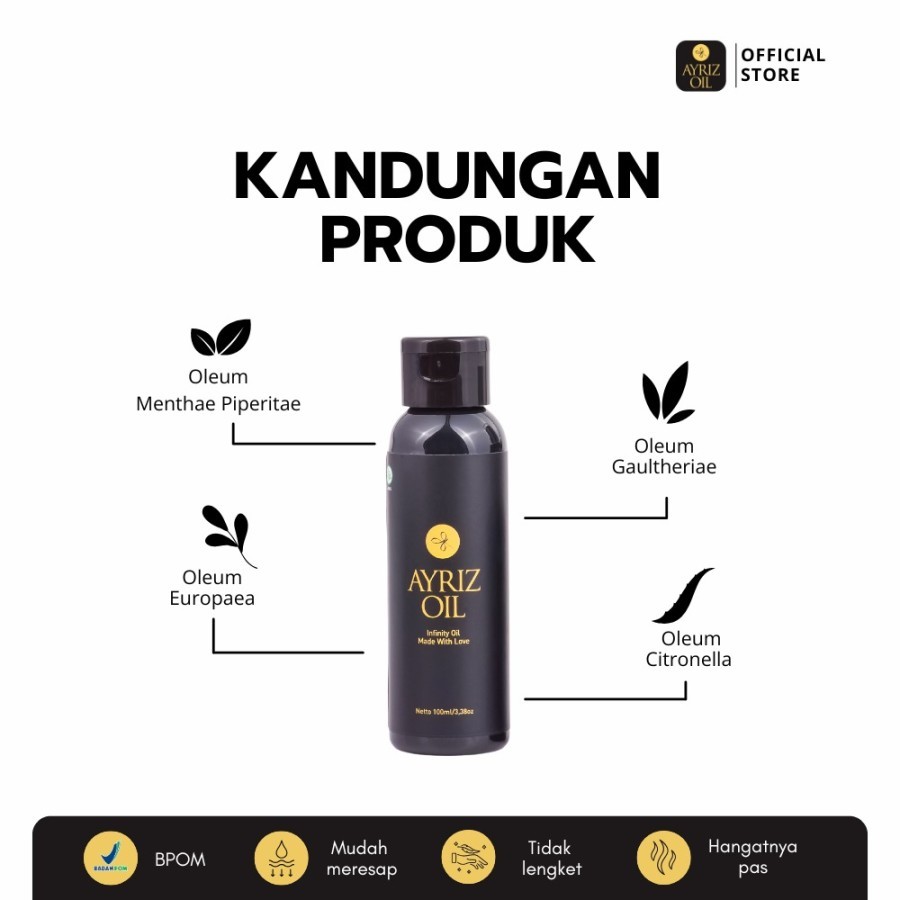 D3W Ayriz Oil MInyak Balur Pijat Original Bpom