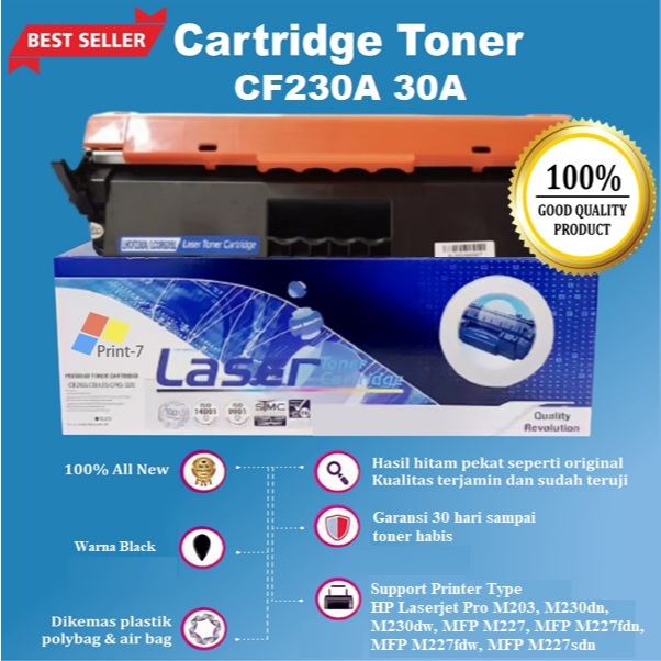 Toner Cartridge Compatible Cf230A 30A Printer HP M203 M227 - New Chip
