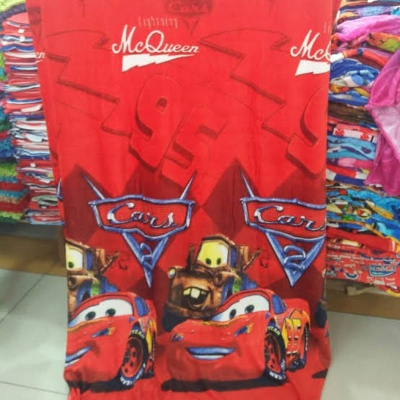 Selimut Tidur Anak Karakter cars mc queen  Ukuran 130x190 Terbaru