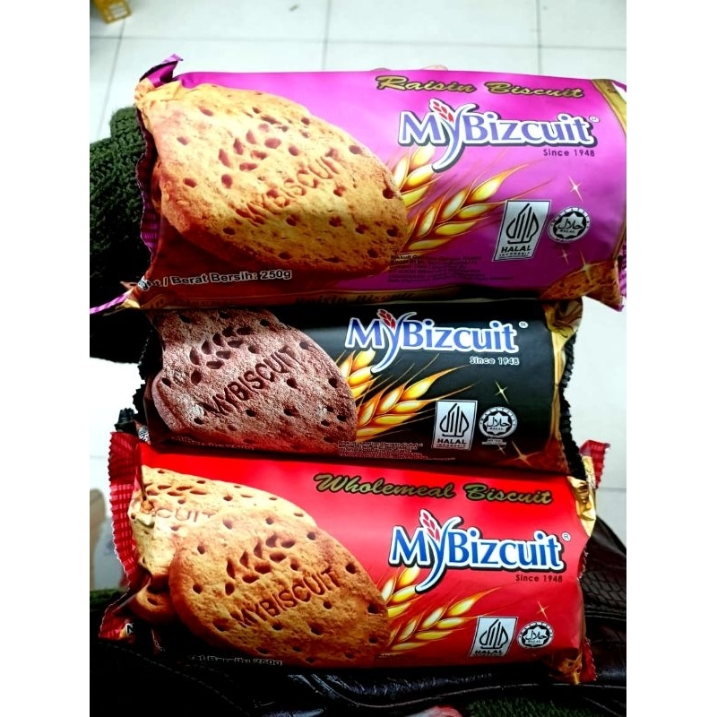 

Mybizcuit Biskuit Gandum Raisin/Choco/Wholemeal 250Gr